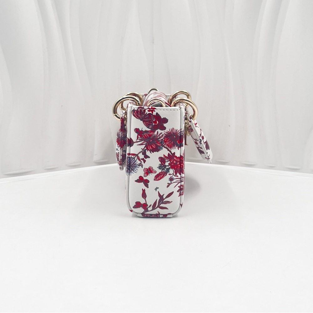 DIOR Lady Dior Small Bag Butterfly & Floral Print with Gold Hardware - Picture 5 of 14